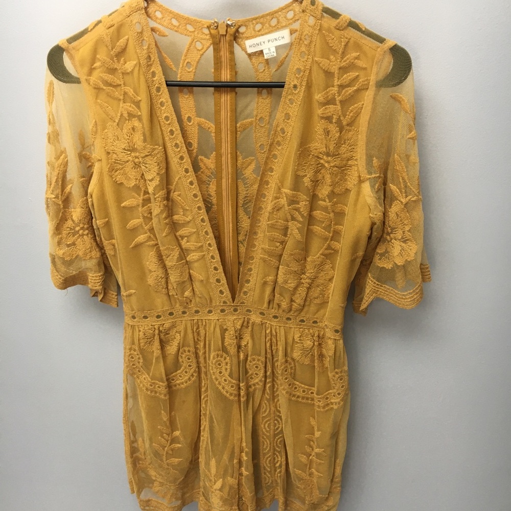 Honey Punch Lace Romper